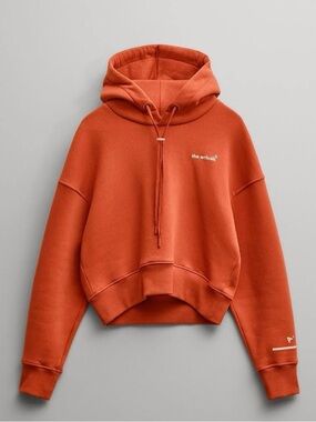 The Arrivals cropped hooded sweatshirt in orange Size M